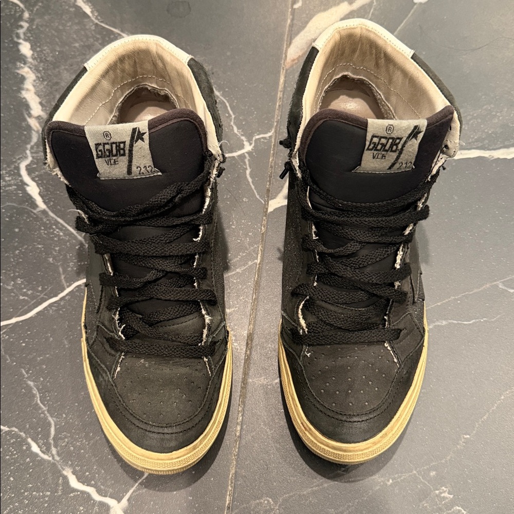 Golden Goose Black High-Top Sneakers